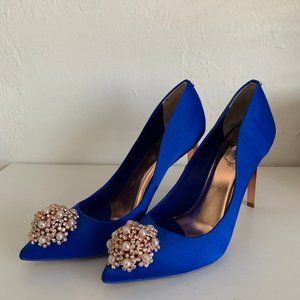 Ted Baker Blue & Rose Gold Pumps